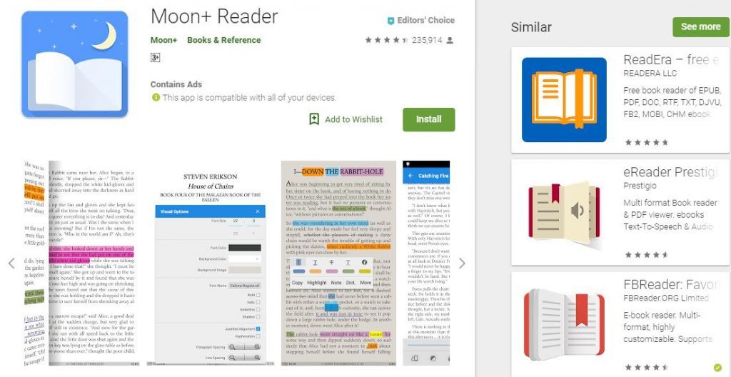Highlight While Reading a Book - Learn How to Download Moon+ Reader