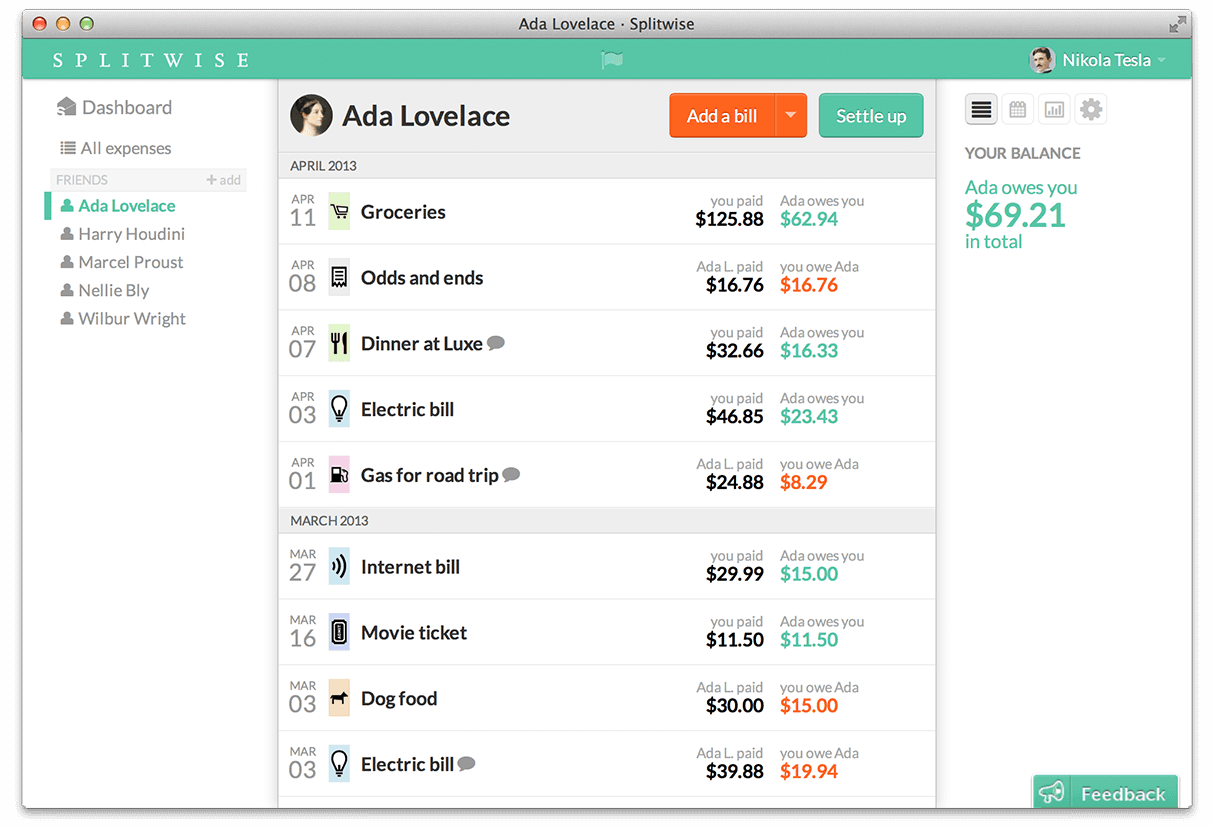 Splitwise – keep track of shared expenses - TapSmart