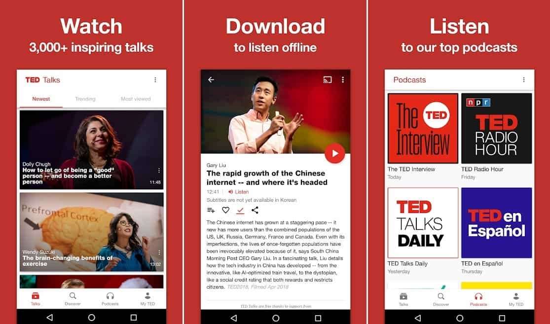 Watch the Most Viewed TED Talks Through the Mobile App