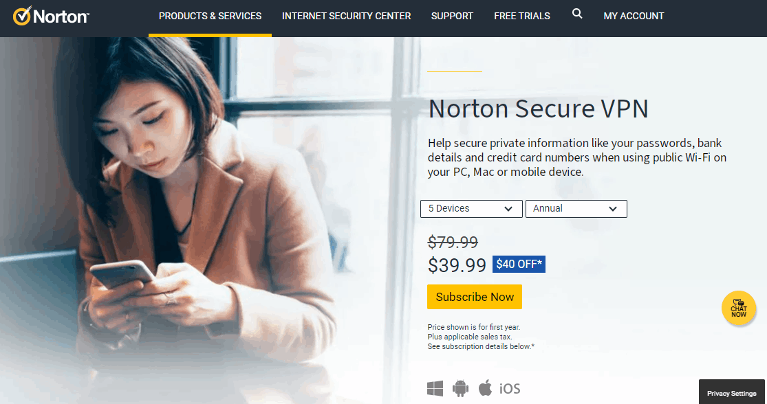 Norton Secure VPN - Protect Wi-Fi Networks