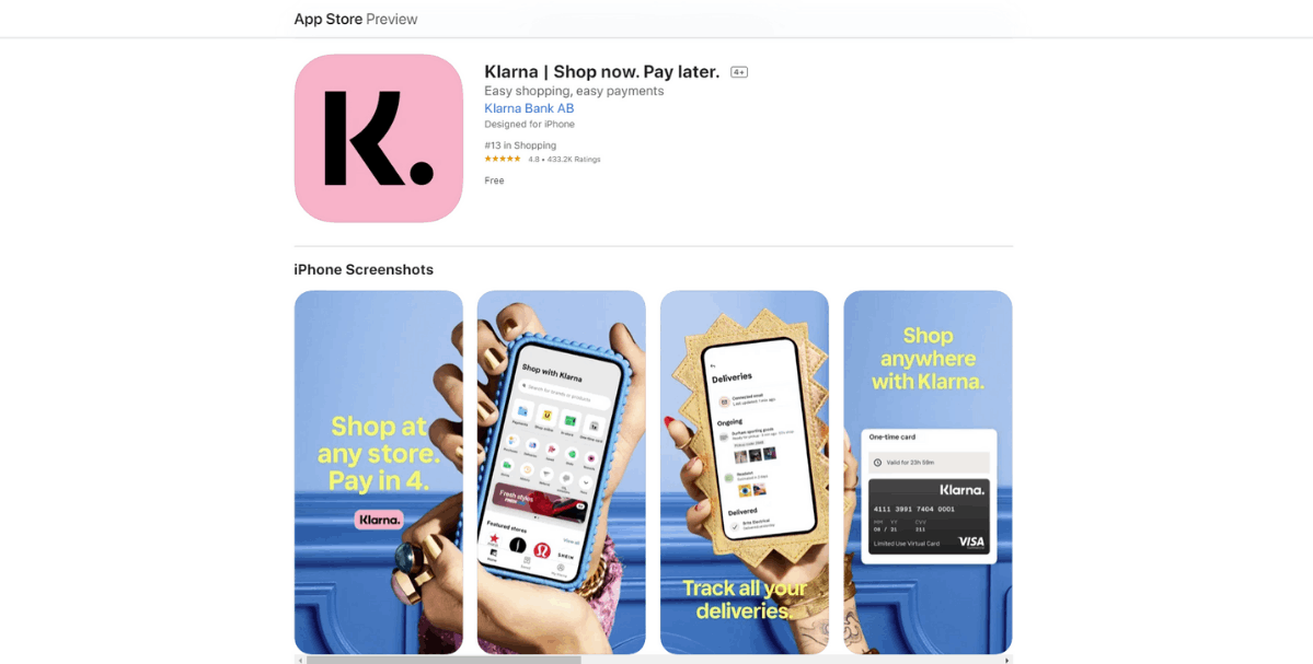 Klarna App - Shop Online