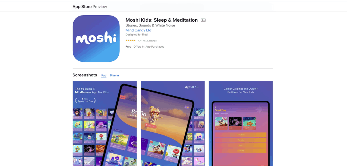 Moshi App - Sleep and Meditation