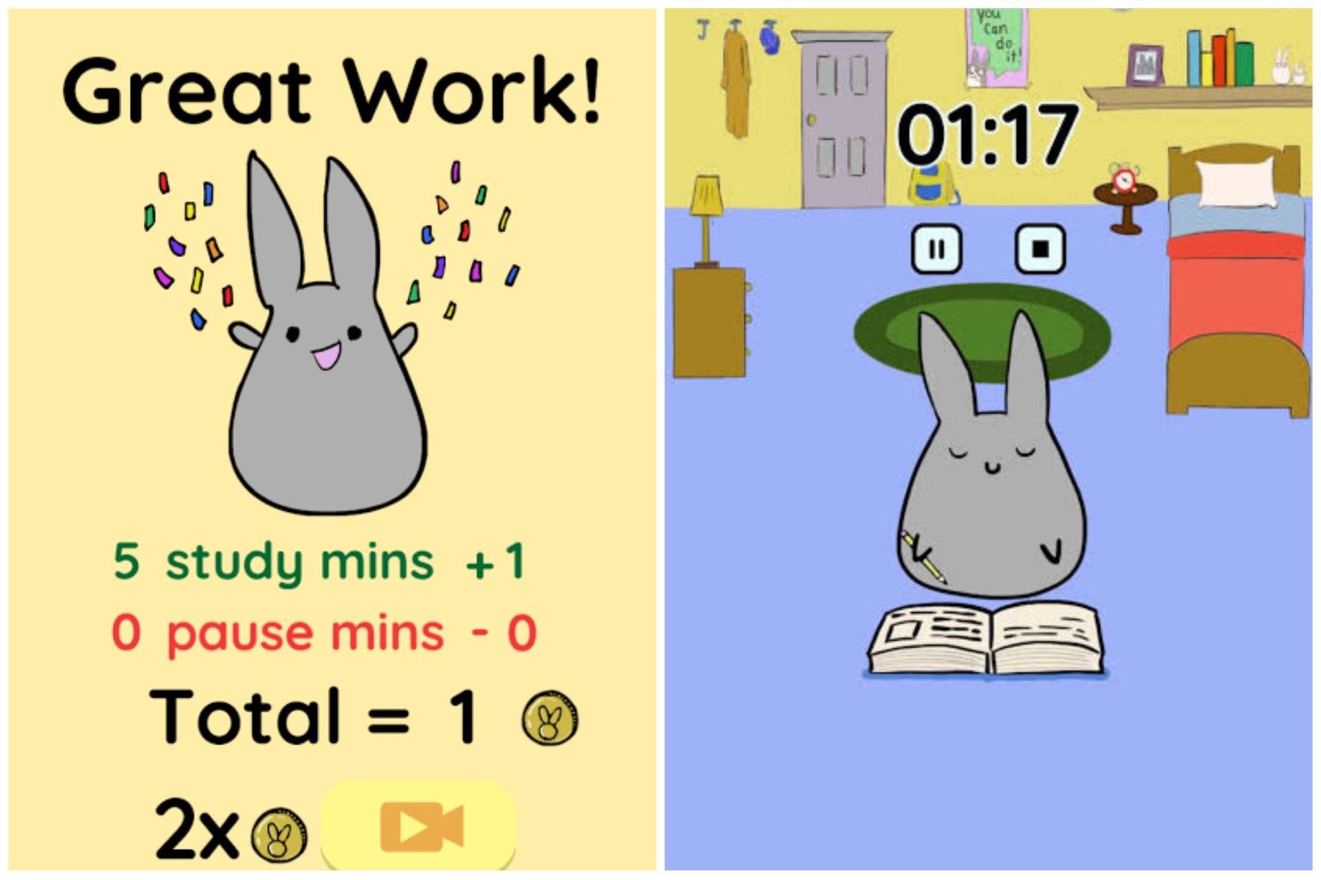 Study Bunny - See the Best Focus Timer App